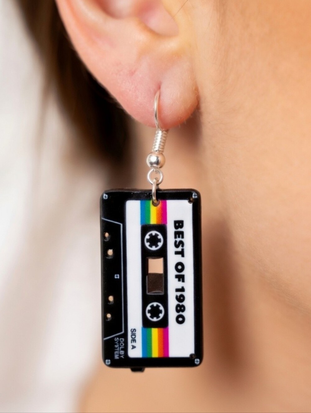 MODCLOTH BEST OF THE 80S CASSETTE TAPE EARRINGS